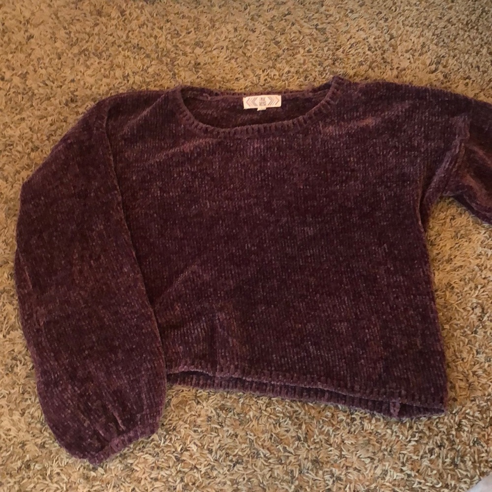 Purple cropped sweater